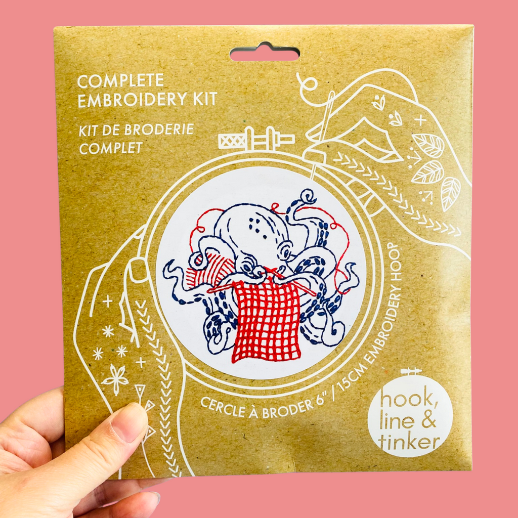 Octopus Knitting Complete Embroidery Kit