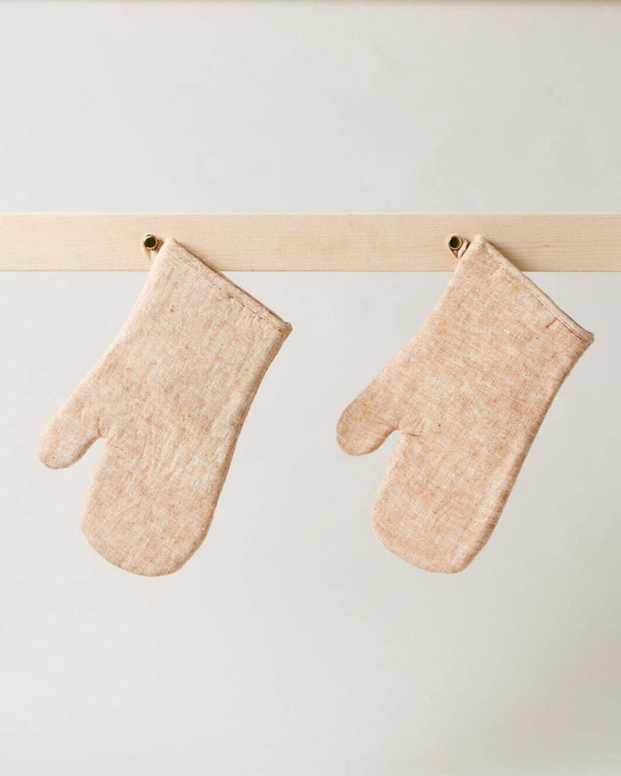 Washed Linen Oven Mitt