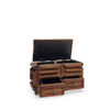 Antique Tramp Art Box with Velvet Top