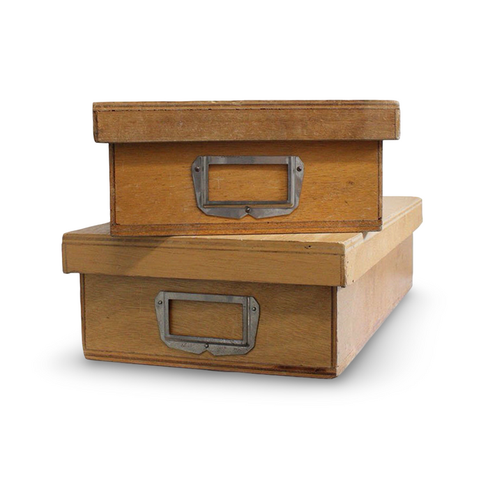 Antique Wood Shoe Box