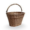 Vintage French Woven Basket with Handle and Hooks
