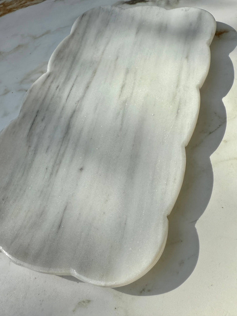 Marble Tray, White