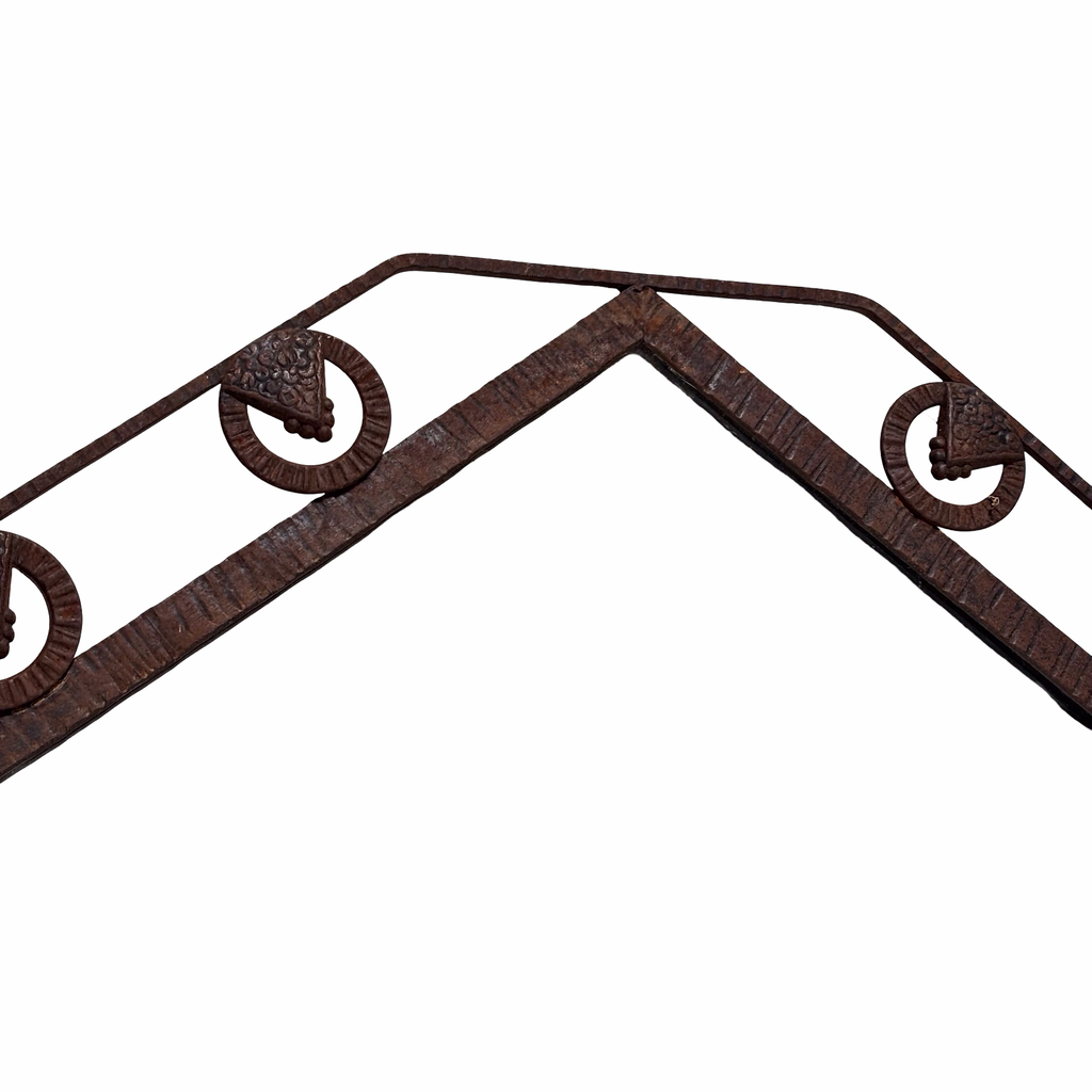 Antique French Art Deco Iron Mirror