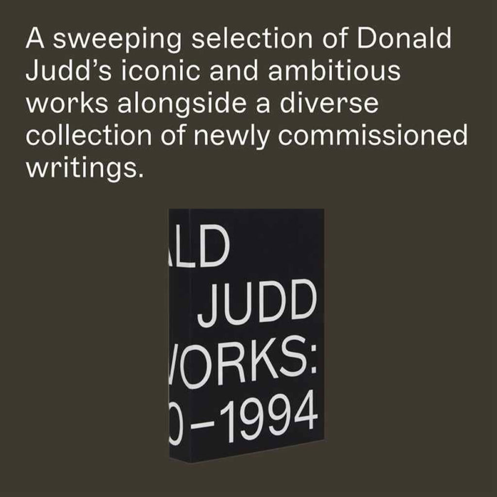 Donald Judd: Artworks 1970–1994 By Donald Judd
