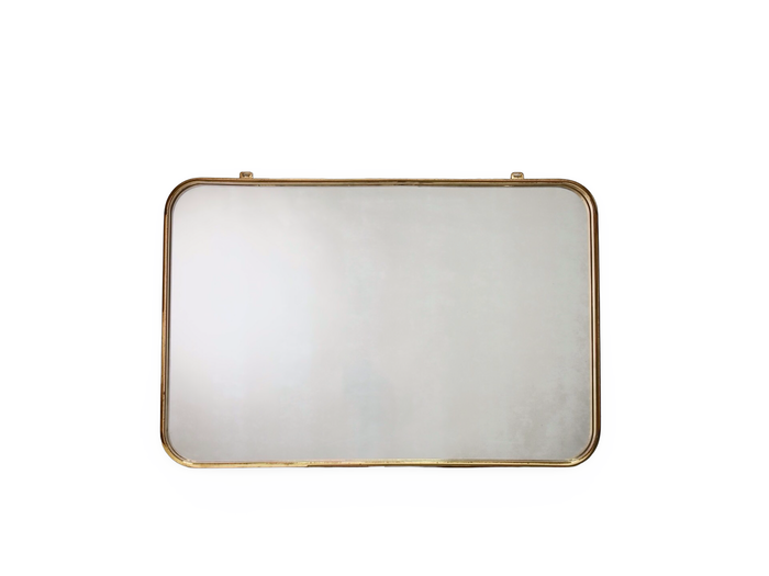 Vintage Brass French Mirror