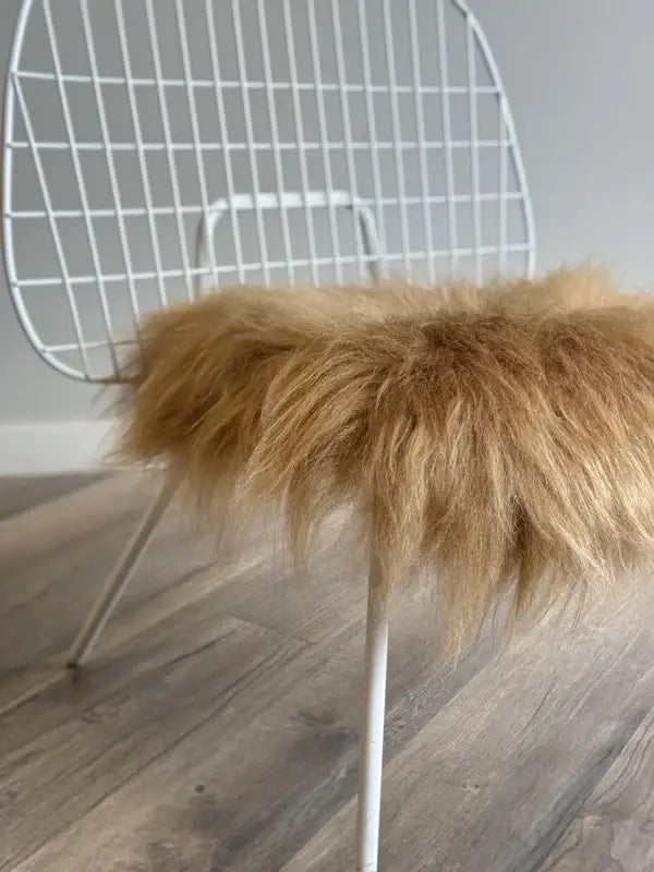 Camel Icelandic Sheepskin Chair Pad