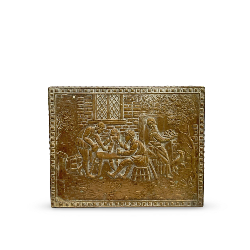 Antique Embossed Brass Box
