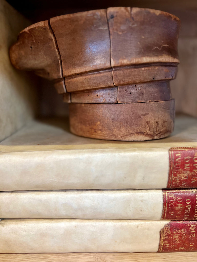 Wooden Puzzle Hat Mold from the 1800's / Small
