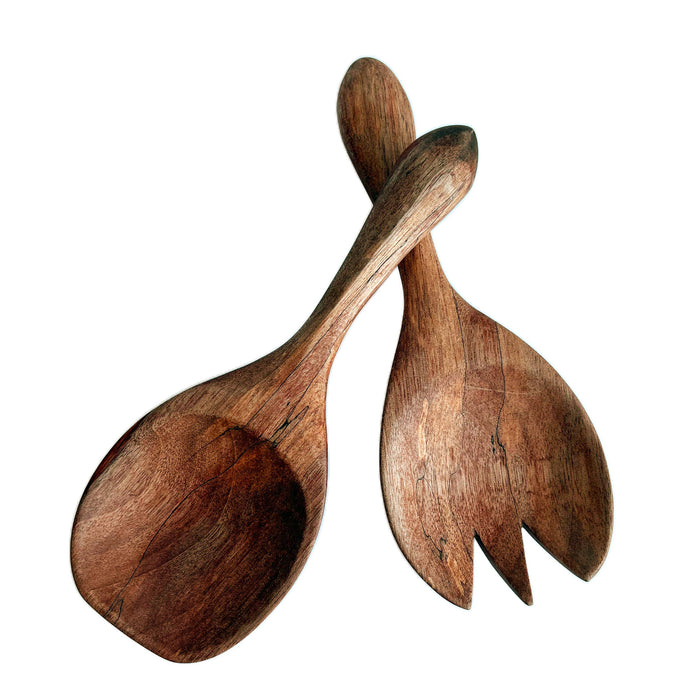 Handmade Wood Salad Server Set