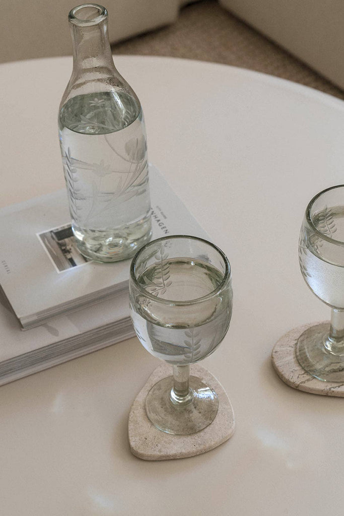 Travertine Coaster, set of 4