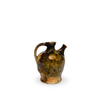 17th Century Petite Walnut Oil Jug - Green