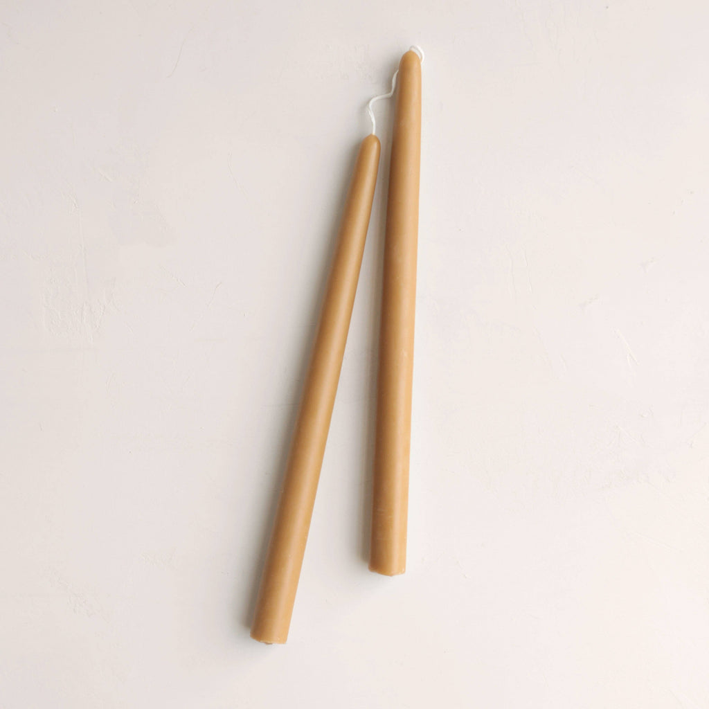 12" Heirloom Beeswax Taper Candles