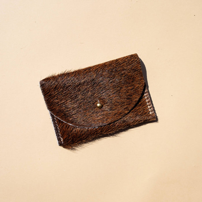 Cardholder - Brown Hair on Hide