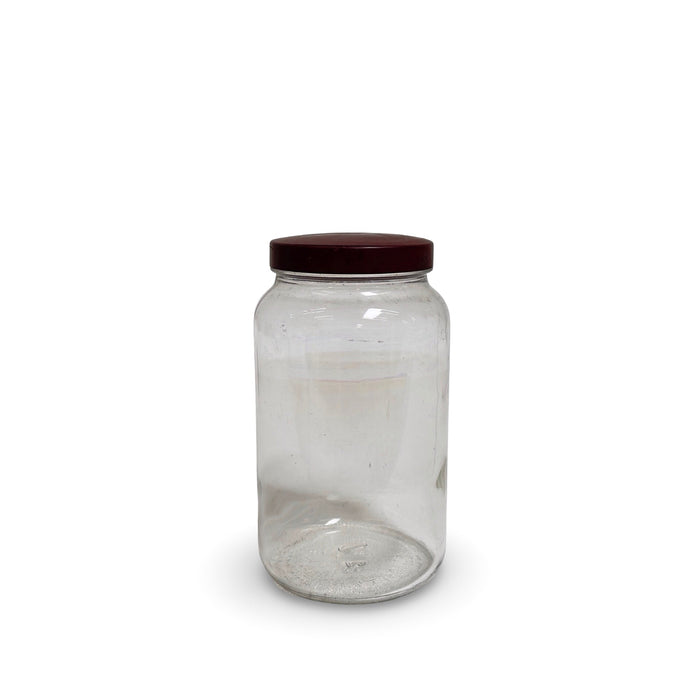 Vintage French Glass Jar With Lid