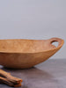18" Large Oval Wood Bowl with Handles