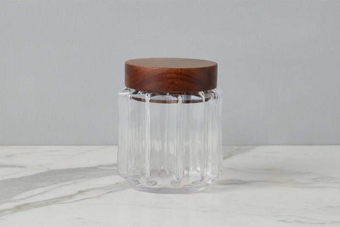 Fluted Glass Canister - Small