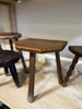 Vintage French Wooden Stool #4