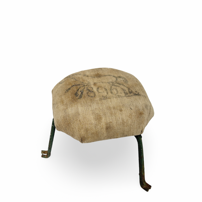 Antique German Grain Sack Stool