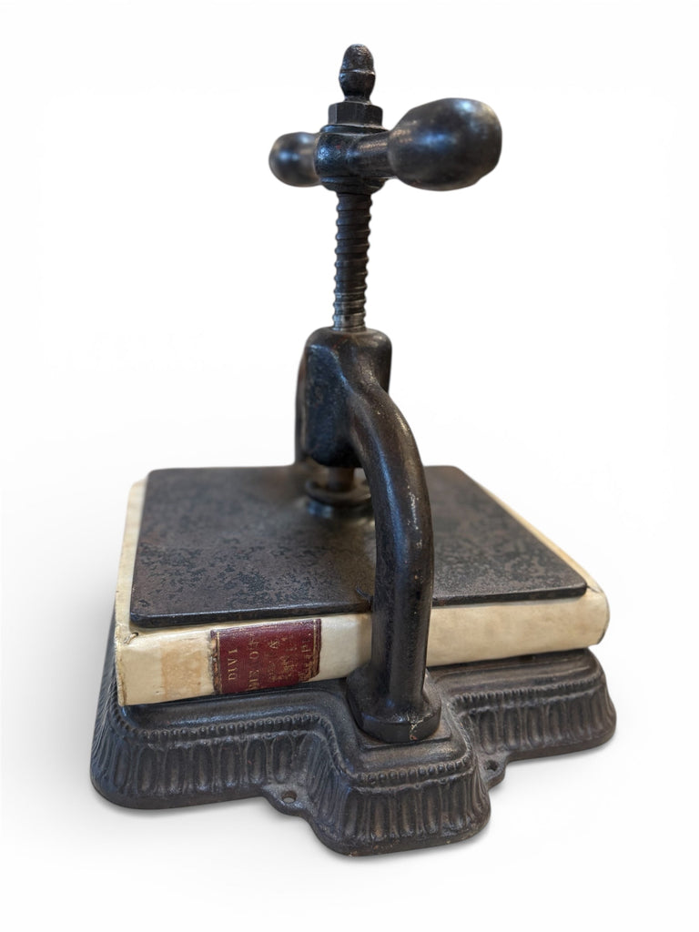 Antique French Cast Iron Book Press