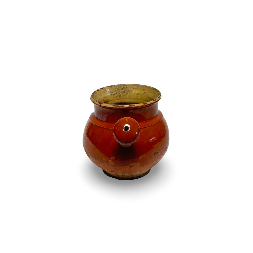 19th c. Provencal Glazed Terracotta Pot