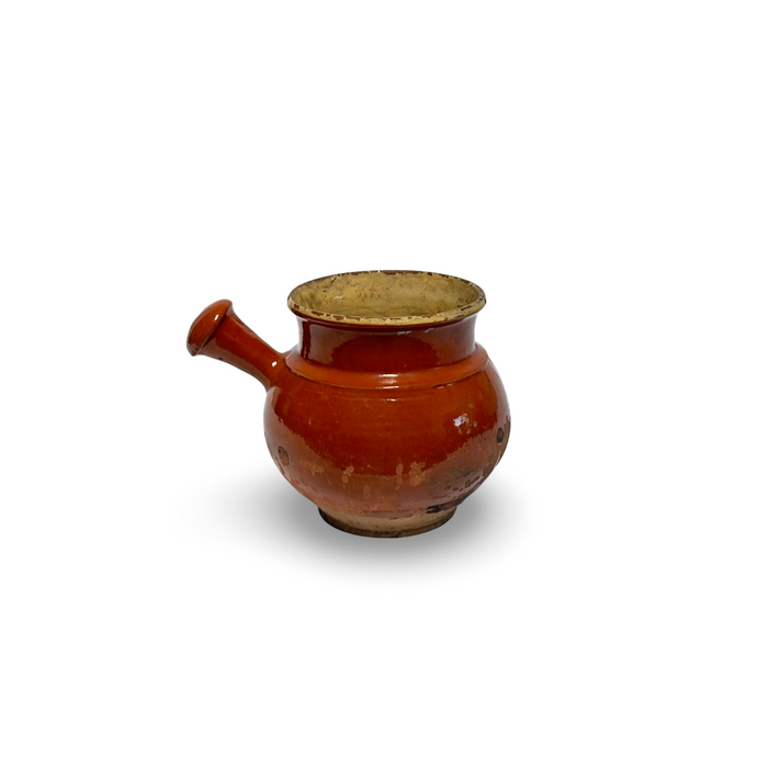 19th c. Provencal Glazed Terracotta Pot