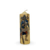 Vintage candle of hand painted Solider blue