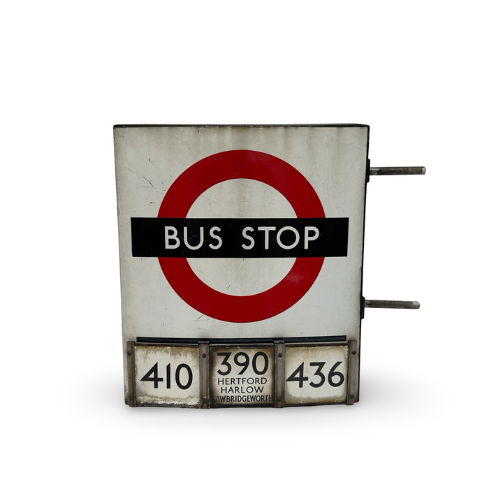Antique London Bus Stop Sign