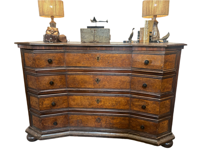 17th Century Italian Burlwood Commode