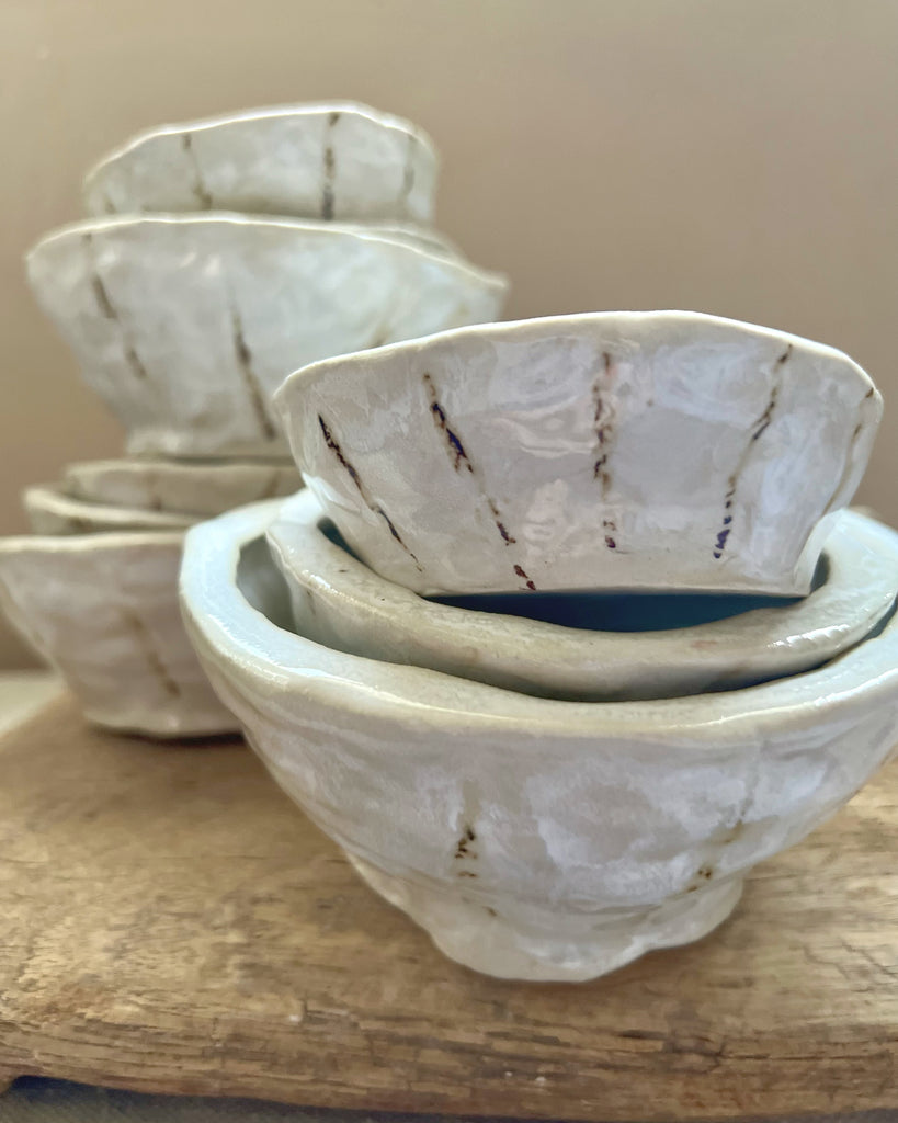 Handmade Striped Nesting Bowls