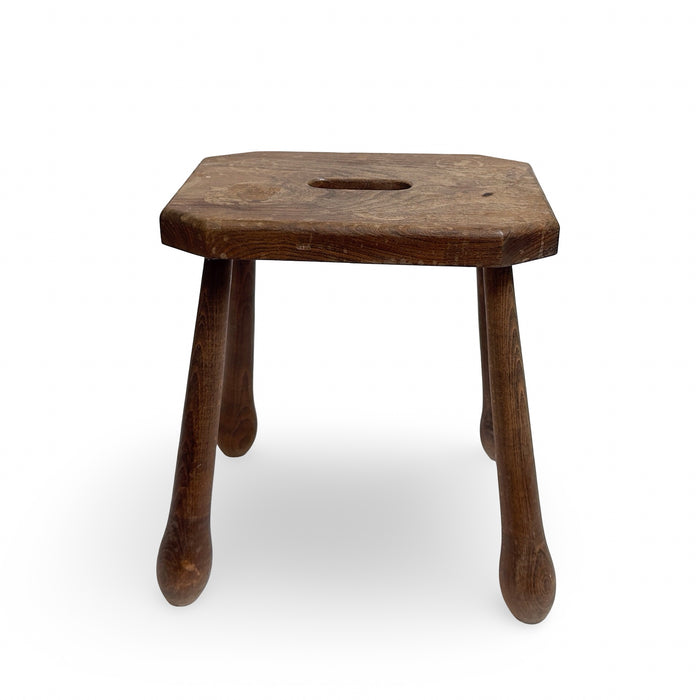 Vintage French Wooden Stool