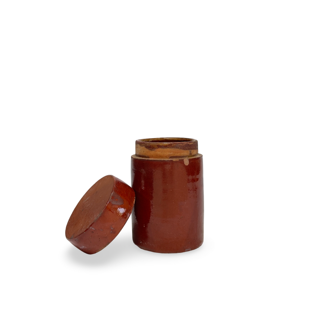 Antique French Lidded Stoneware