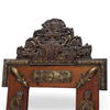 Antique French Brass and Wood Mirror
