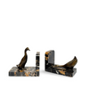 1920's Art Deco French Marble Duck Bookends