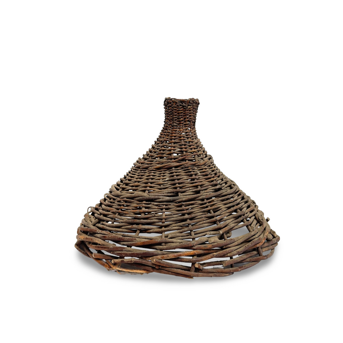 Antique French Wicker Demijohn Cloche
