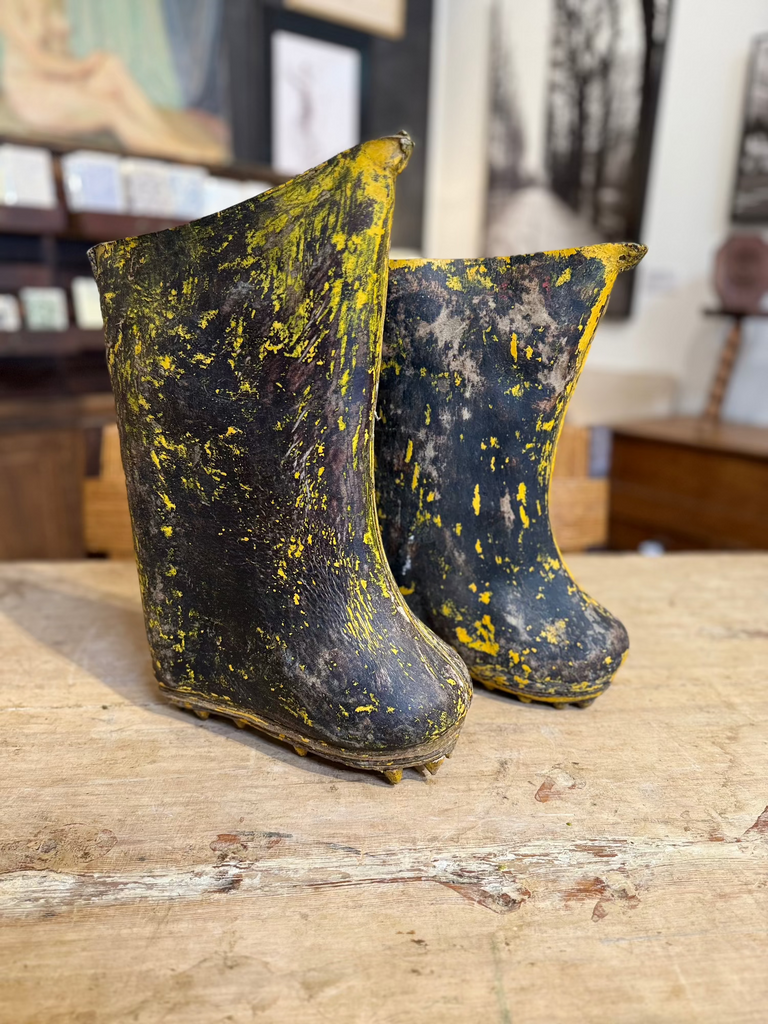 Pair of Antique Japanese Rice Paddy Boots