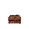 Antique Tramp Art Box with Velvet Top
