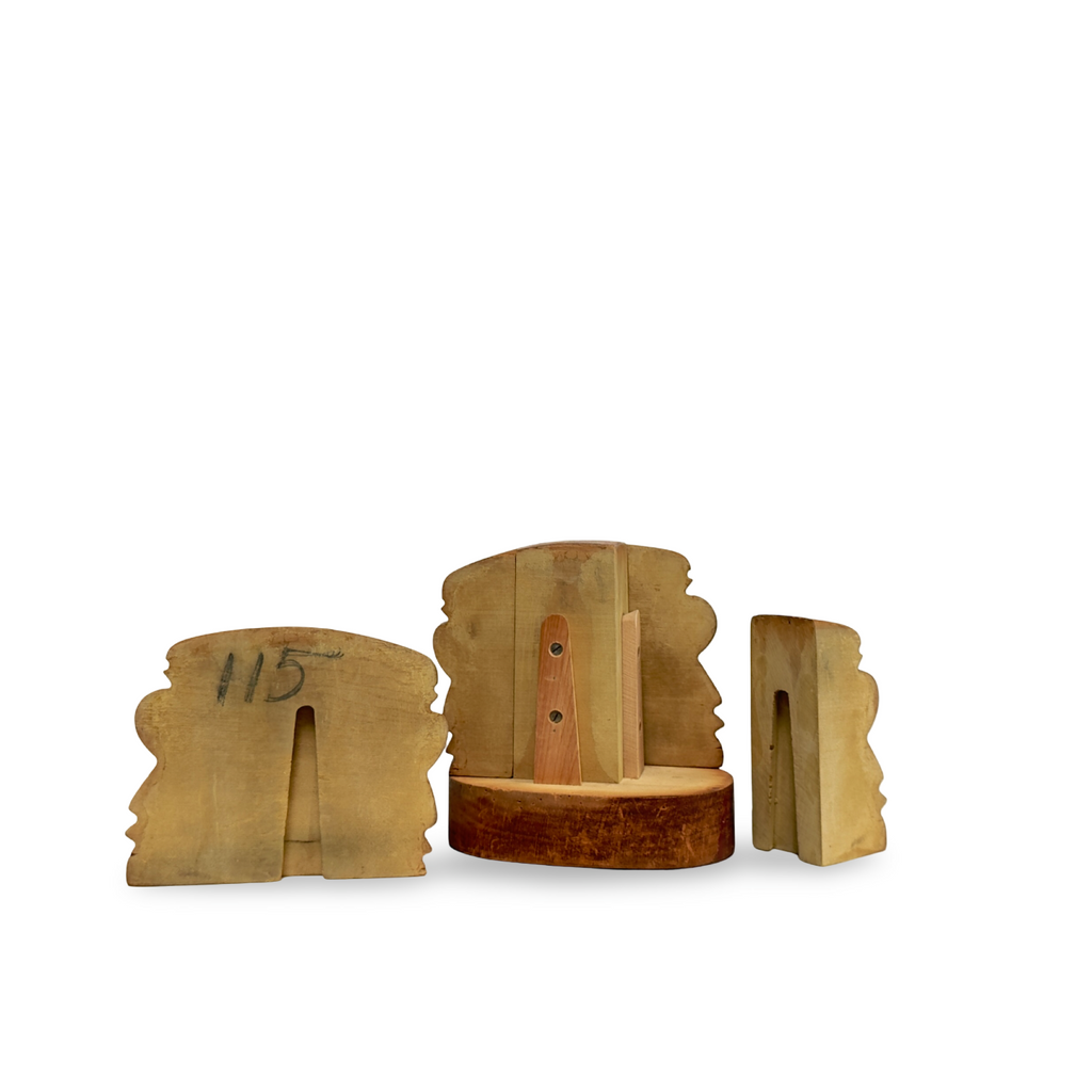Wooden Puzzle Hat Mold from the 1800's / Large