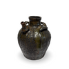 Antique French Walnut Oil Jar - Dark Green