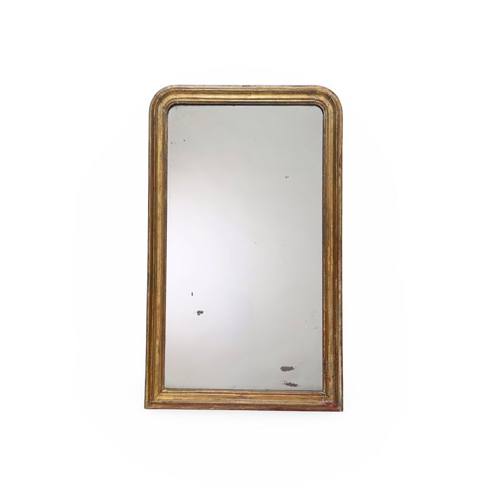 Antique French Gilded Mercury Glass Mirror