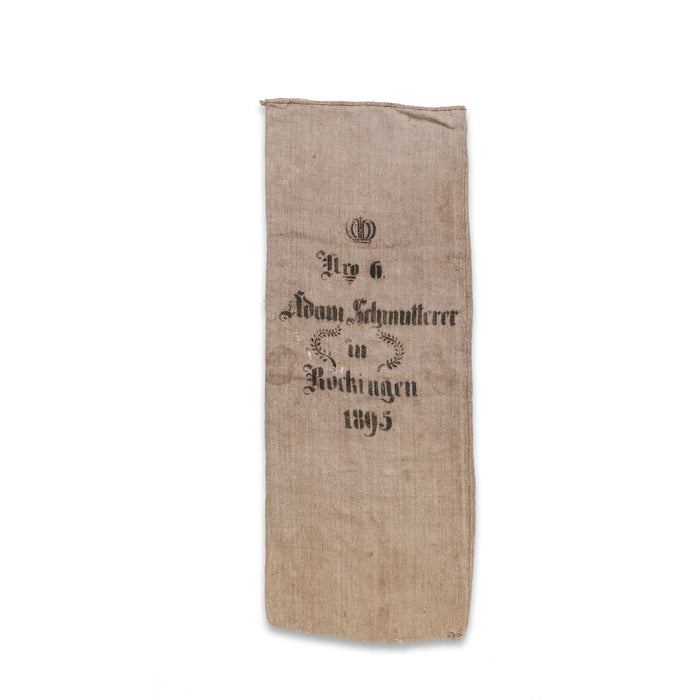 1895 Antique German Grain Sack - No. 65