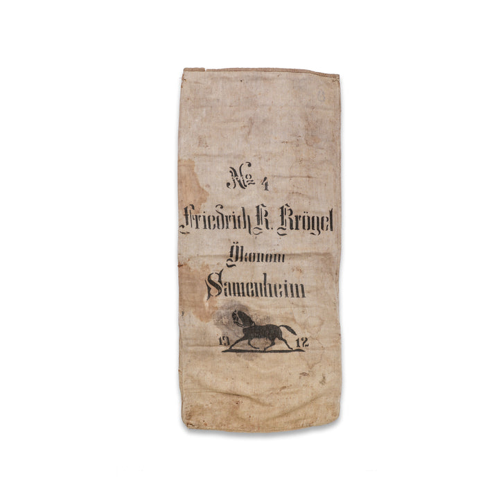 1912 Antique German Grain Sack - No. 62