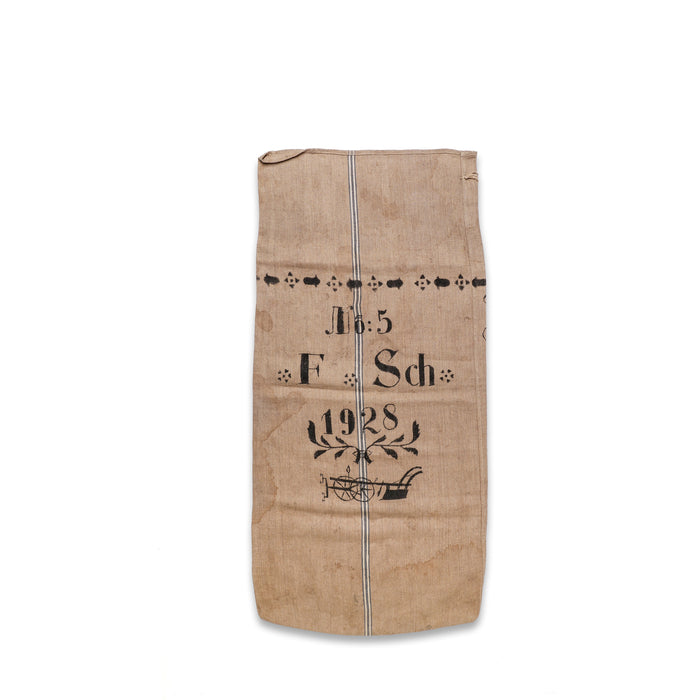1928 Original Vintage German Grain Sack - No. 28