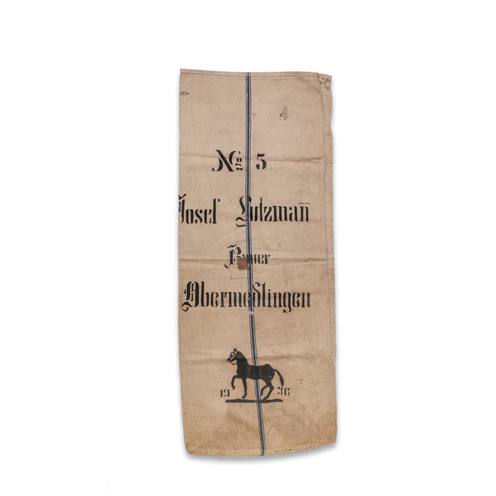 1936 Original Vintage German Grain Sack with Horse- No. 25