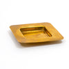 Brass rectangular ashtray with recessed tray center and open top