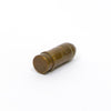 Antique metal lighter cylinder with decorative banding and worn patina