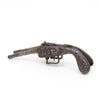 Vintage cast iron boot remover tool with curved handle and gripping mechanism