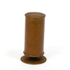Antique brass trench art cylinder with flat top and circular base
