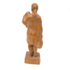 Antique carved wooden sculpture of a mother holding a child, standing figures