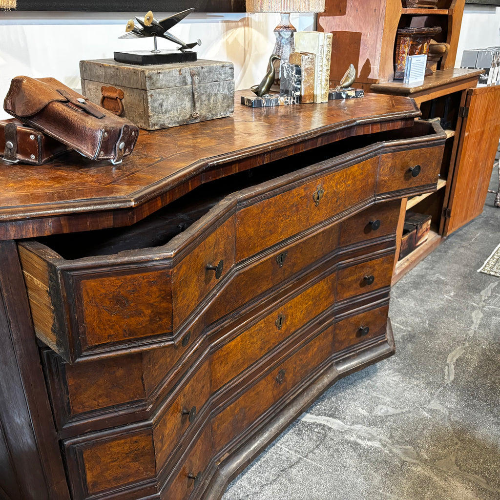 17th Century Italian Burlwood Commode