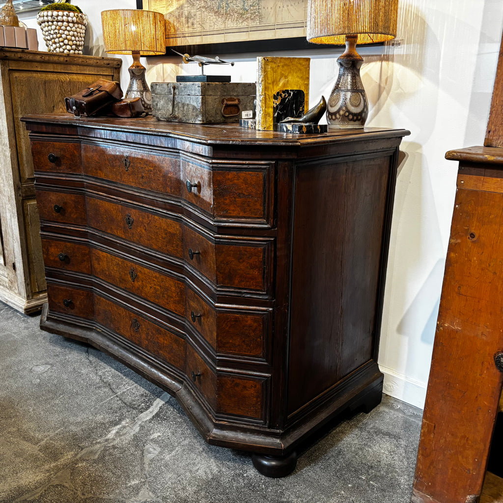 17th Century Italian Burlwood Commode